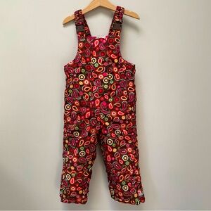 Hanna Andersson snow bib, 90 cm/3T, paisley print